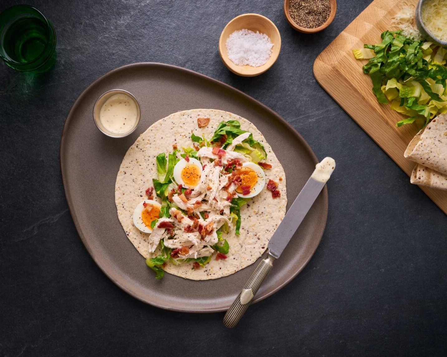 Chicken Caesar Protein Wraps