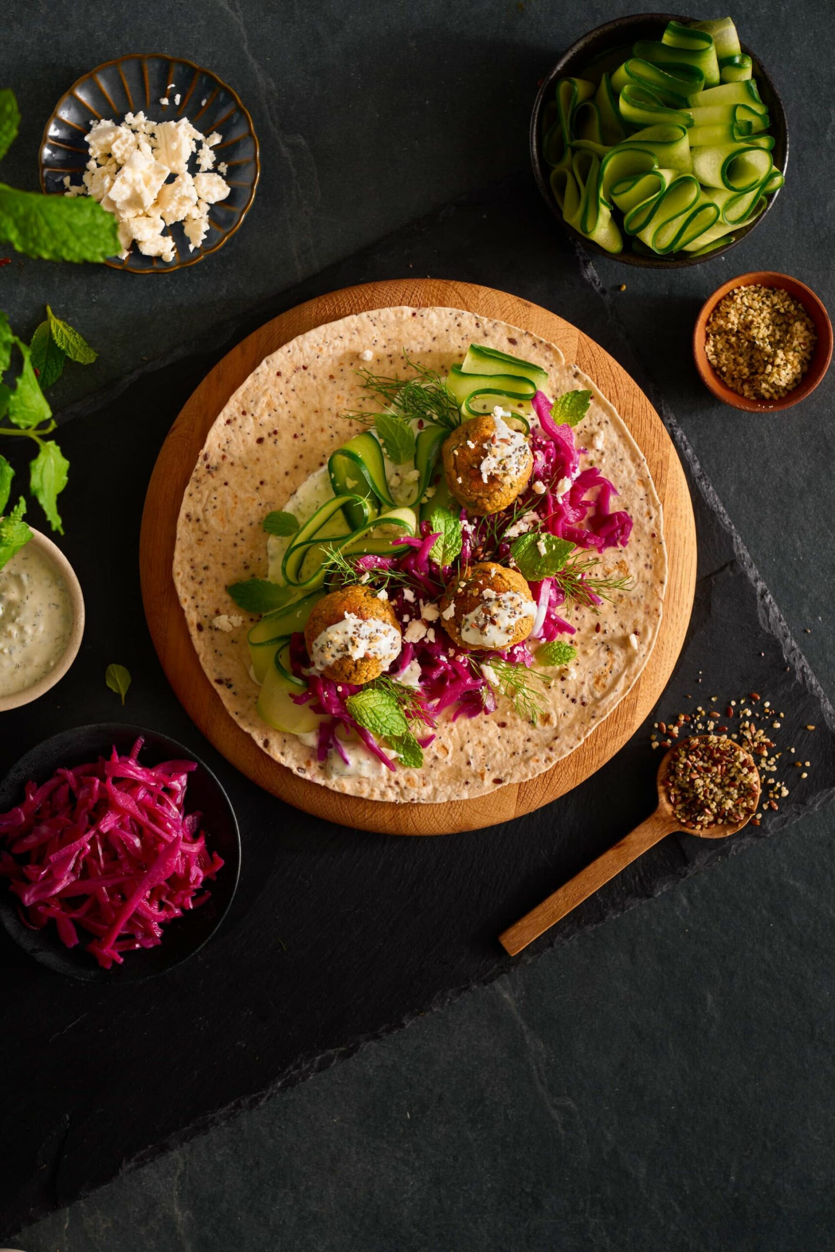 Protein Packed Falafel Wraps