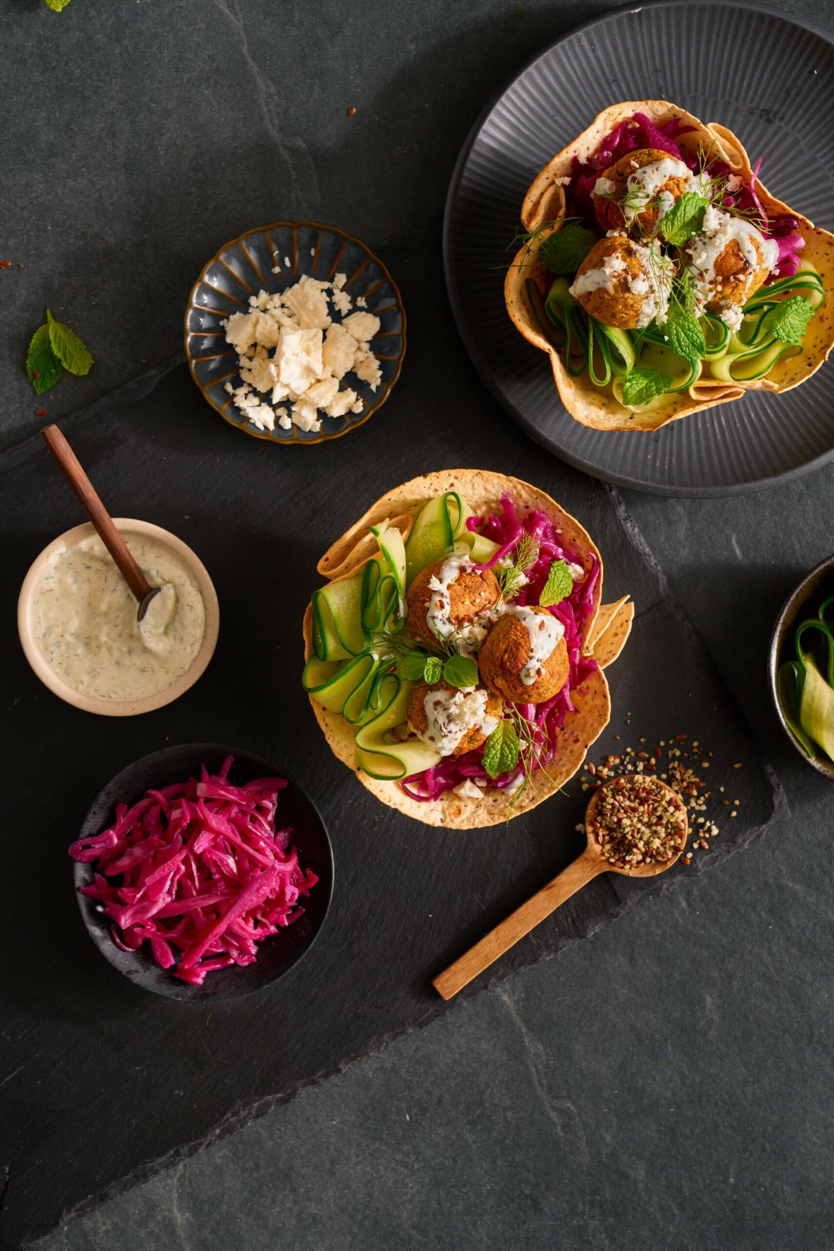 Protein Packed Falafel Wrap Bowls